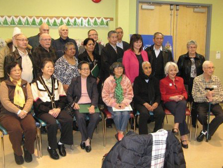 Community Achievement Awards presented to volunteers by MP Wai Young, December 14, 2012. SVSACS recipients include Nelson Didulo, Lorna Gibbs, George Grant, Ramesh Kalia, Bert Massiah, Kamlesh Sethi and Mohinder Sidhu.
